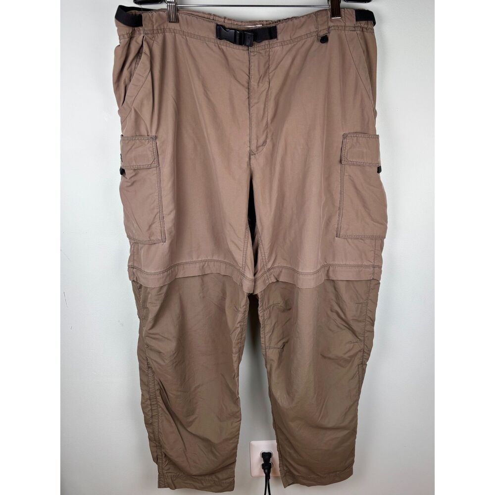REI Womens Hiking Pants Brown Convertible Cargo Gorp Utility Size 20W